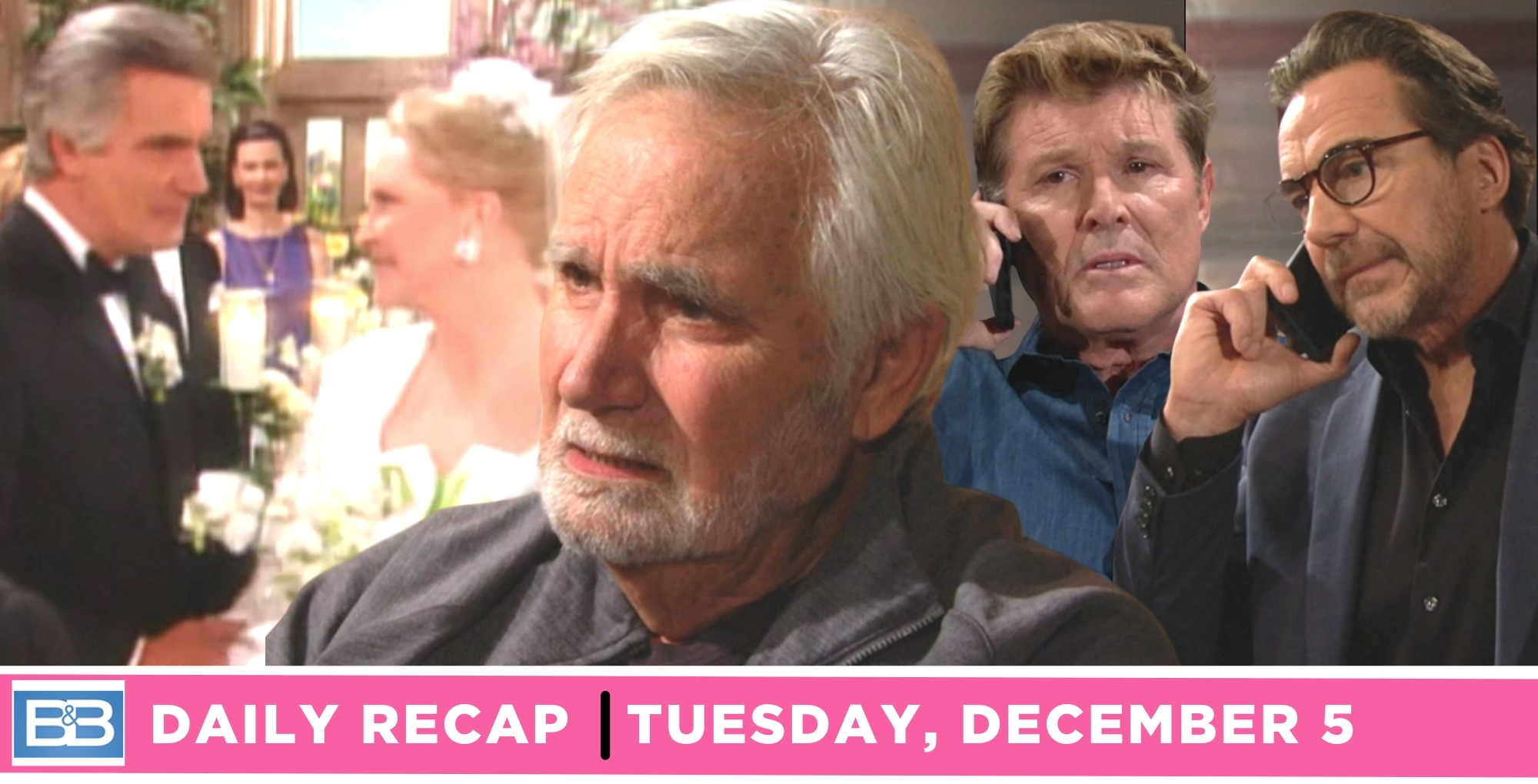 the bold and the beautiful recap for december 5, 2023, episode 9161, has eric remembering stephanie as ridge calls thorne.