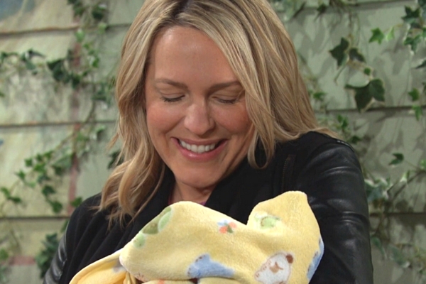 soap operas days of our lives has nicole holding eric's (hers) son.