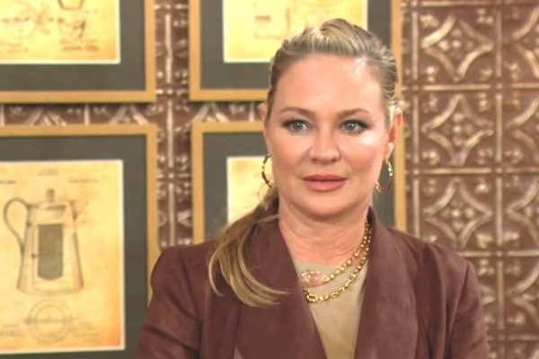 young and the restless sharon gives a look.