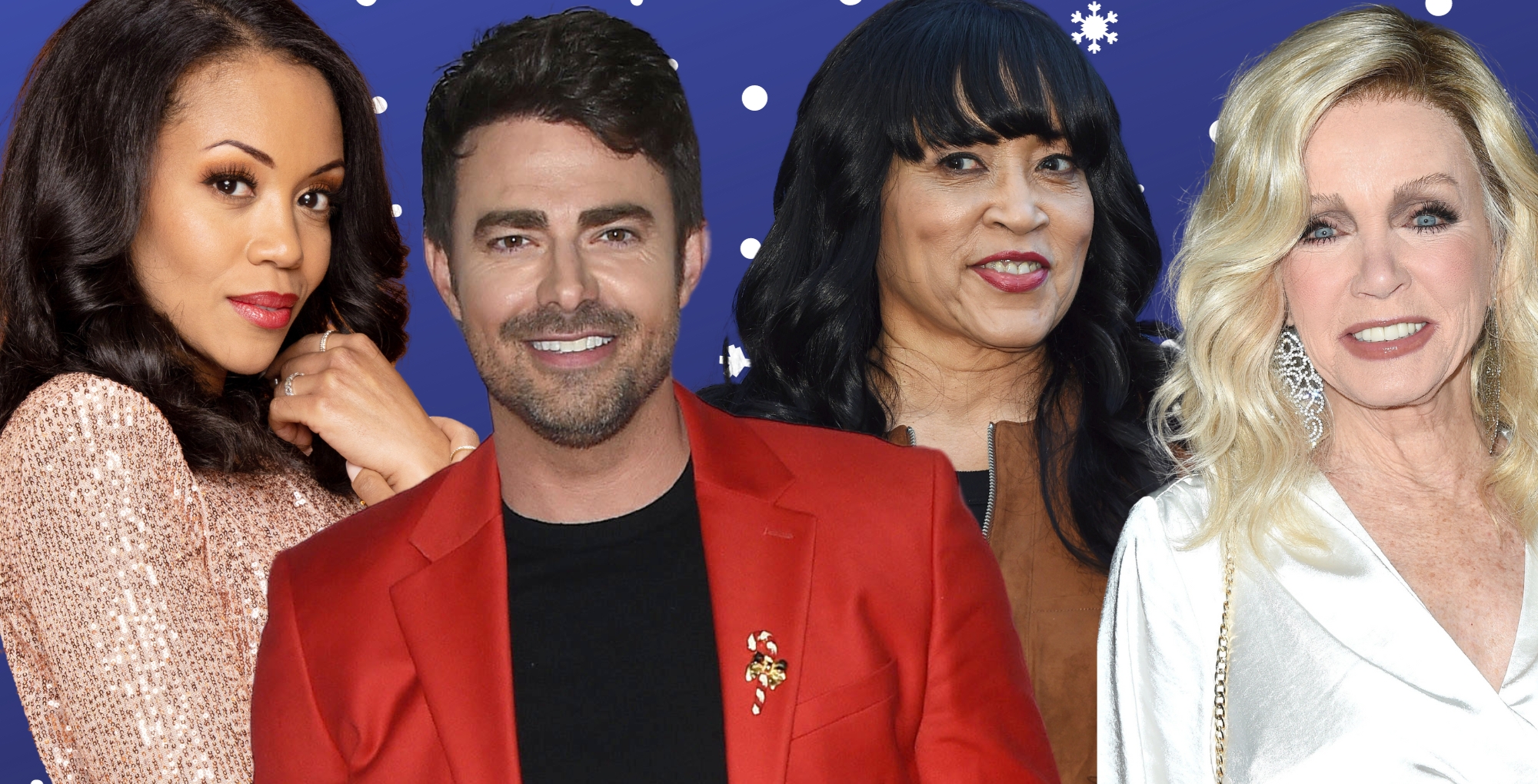 soap stars mishael morgan, jackeé harry, jonathan bennett, and donna mills star in holiday movies.