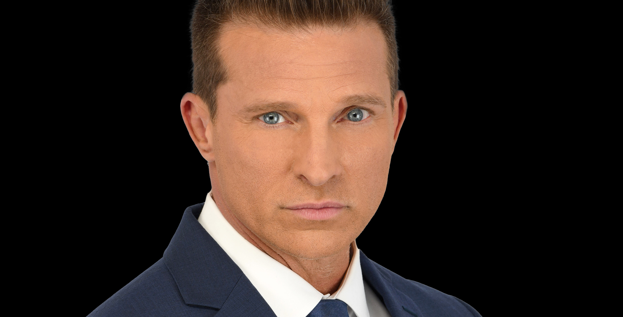 steve burton against a black background.
