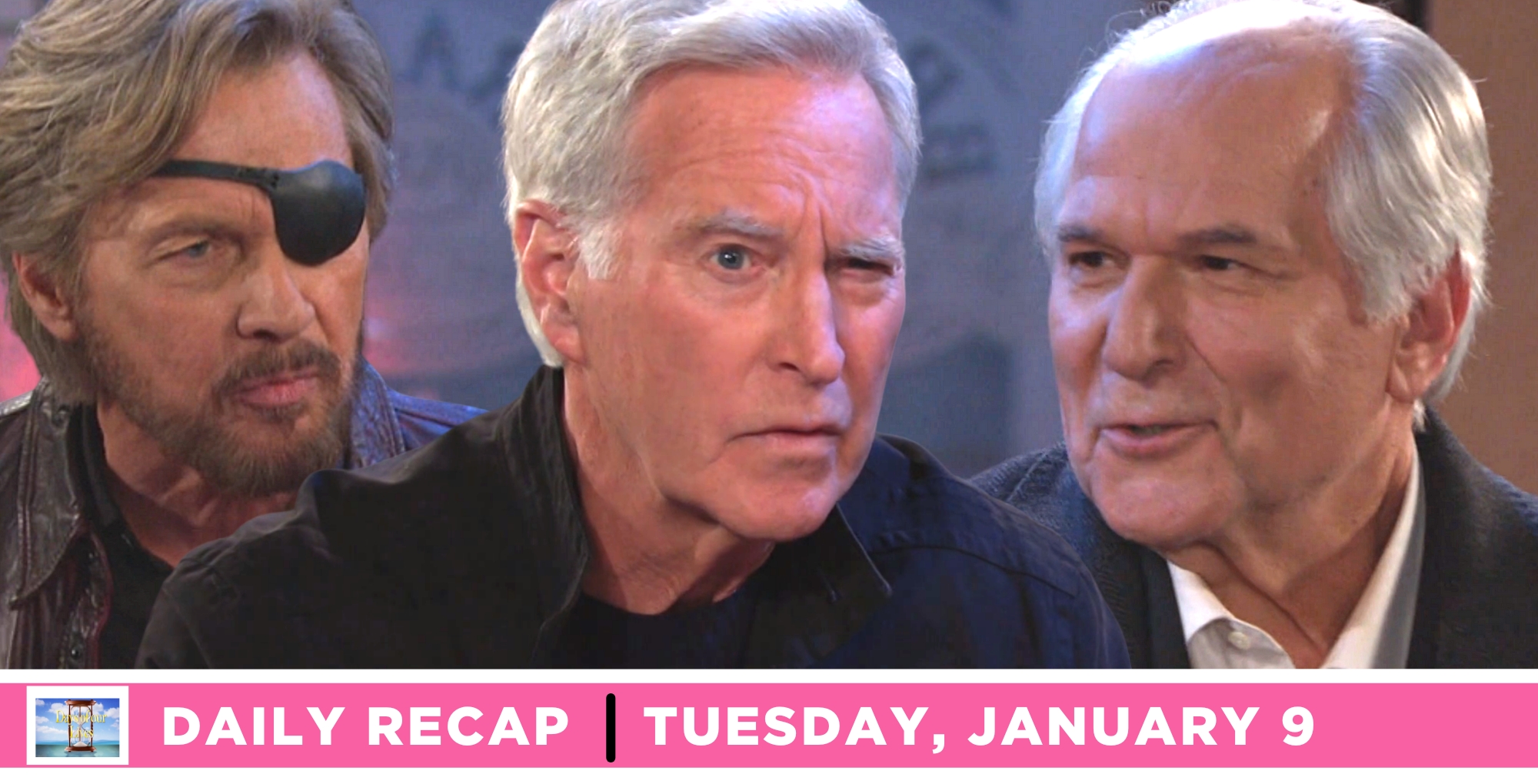 konstantin meleounis shook up john black and steve johnson on the days of our lives recap for tuesday, january 9, 2024.