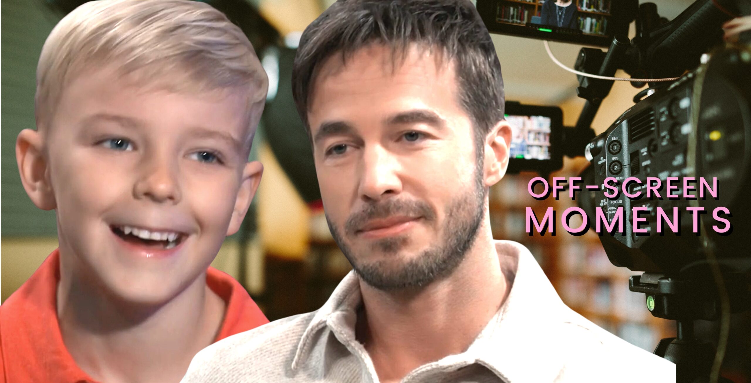 general hospital lucas jones and wiley and a camera showing the set.