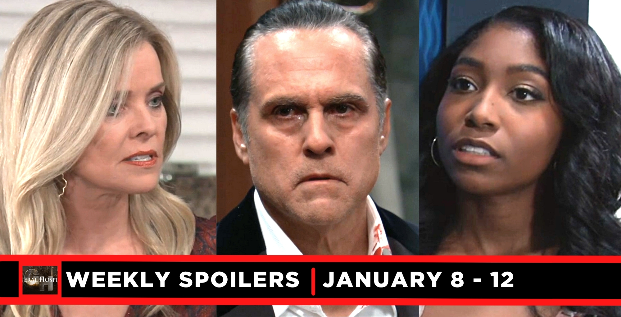 general hospital for january 8 – january 12, 2024, felicia, sonny, and trina.