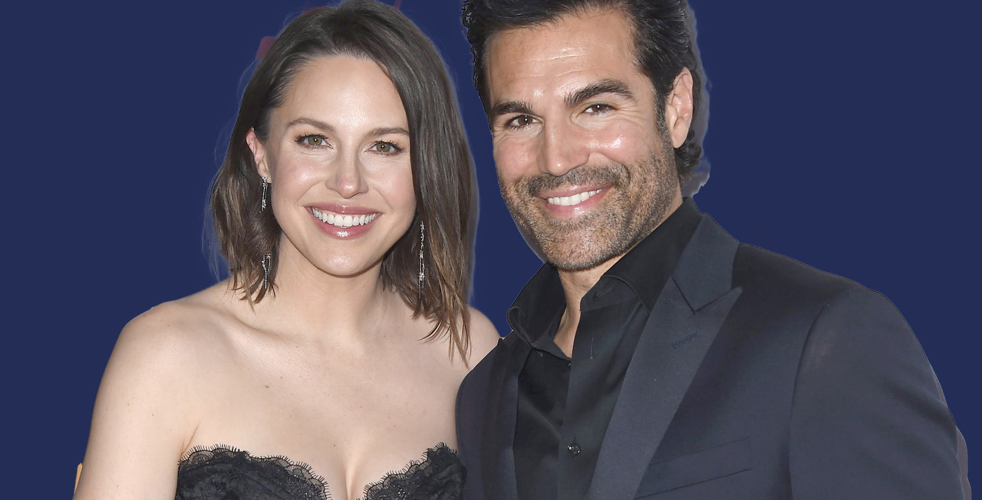 kaitlin and young and the restless and days alum jordi vilasuso on a blue back ground.