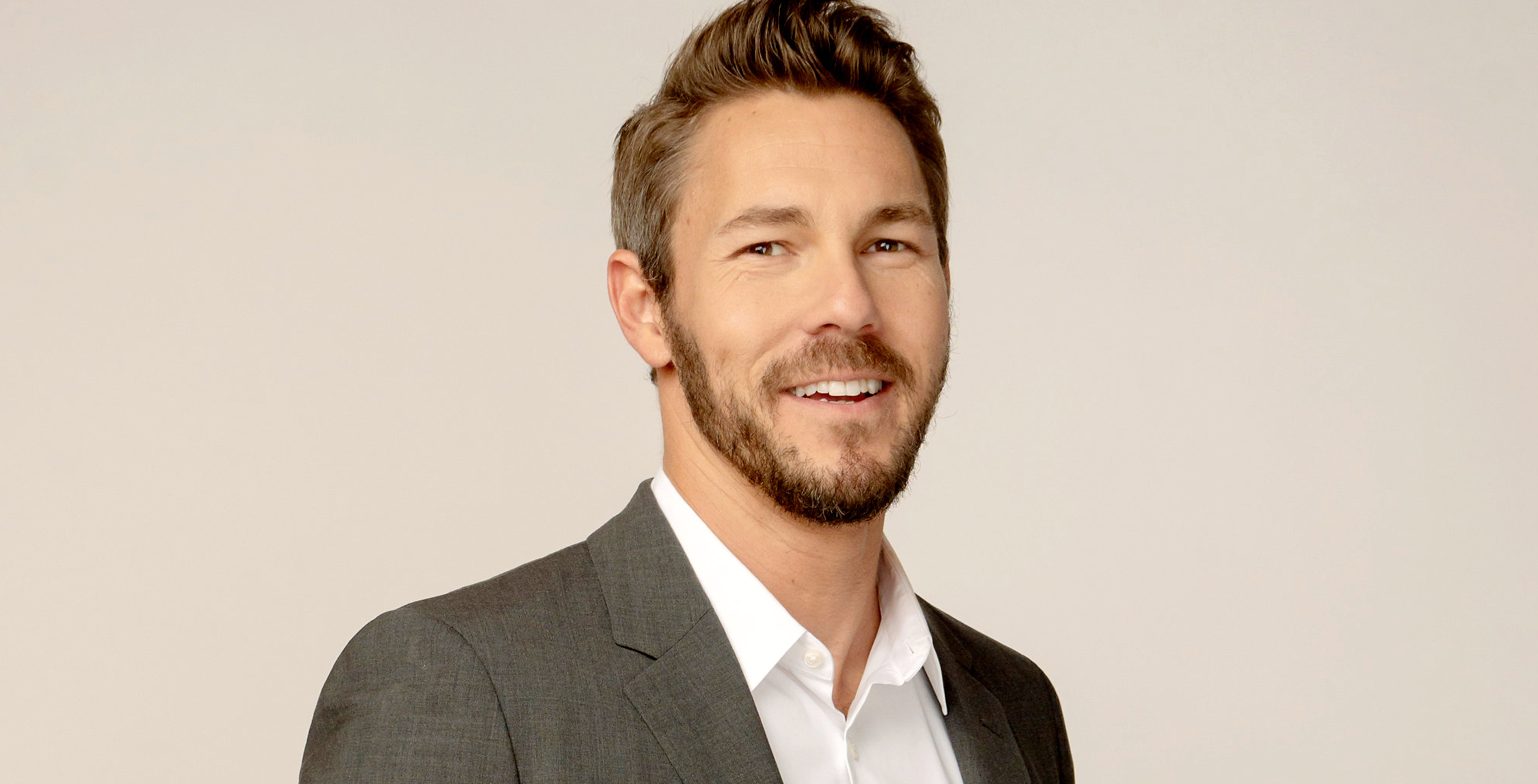 scott clifton of the bold and the beautiful in a jacket, no tie.