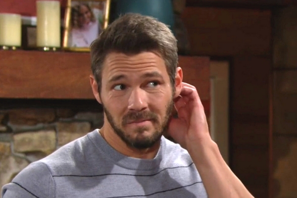 soap operas bold and the beautiful liam making a face.