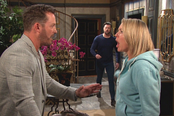 soap operas days of our lives brady arguing with ej and nicole.