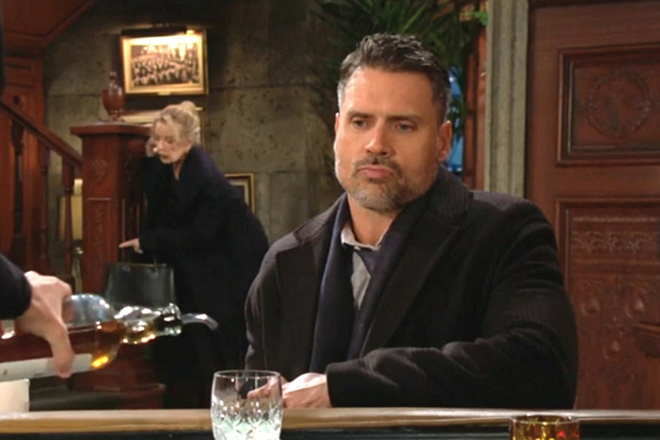 young and the restless nick at bar misses drunk nikki coming in.