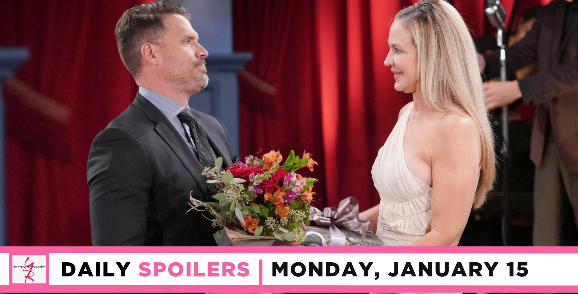 young and the restless spoilers for january 15, 2024, episode 12785, has nick and sharon talking.