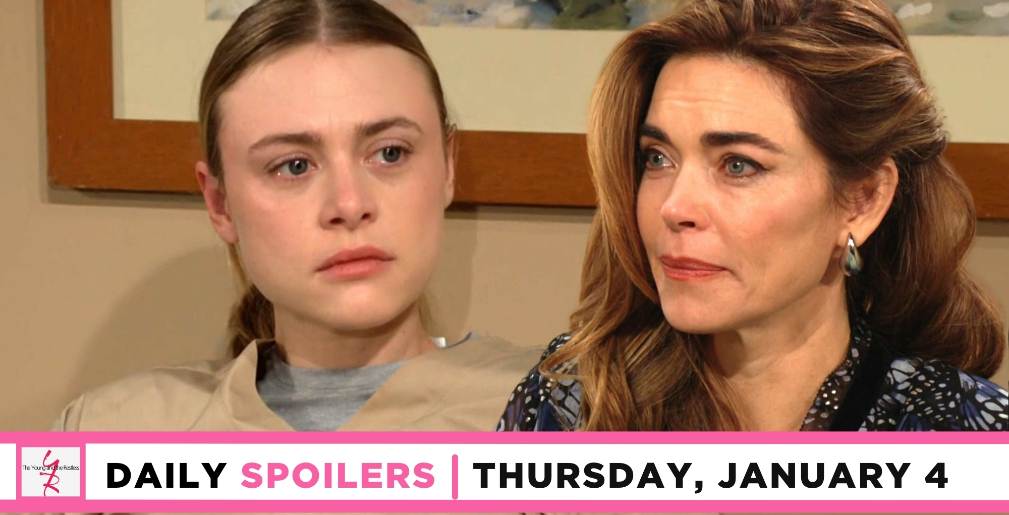 the young and the restless spoilers for january 4, 2024, episode 12778, has claire looking at victoria.