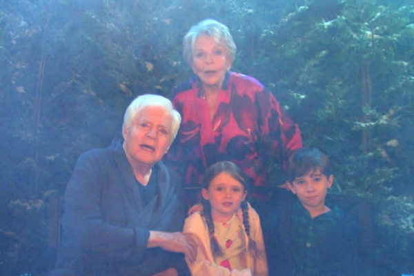 soap operas days of our lives doug, julie, charlotte, and thomas after the fire.