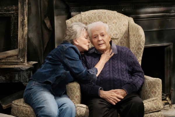 days of our lives julie kisses doug in the chair at the horton house.