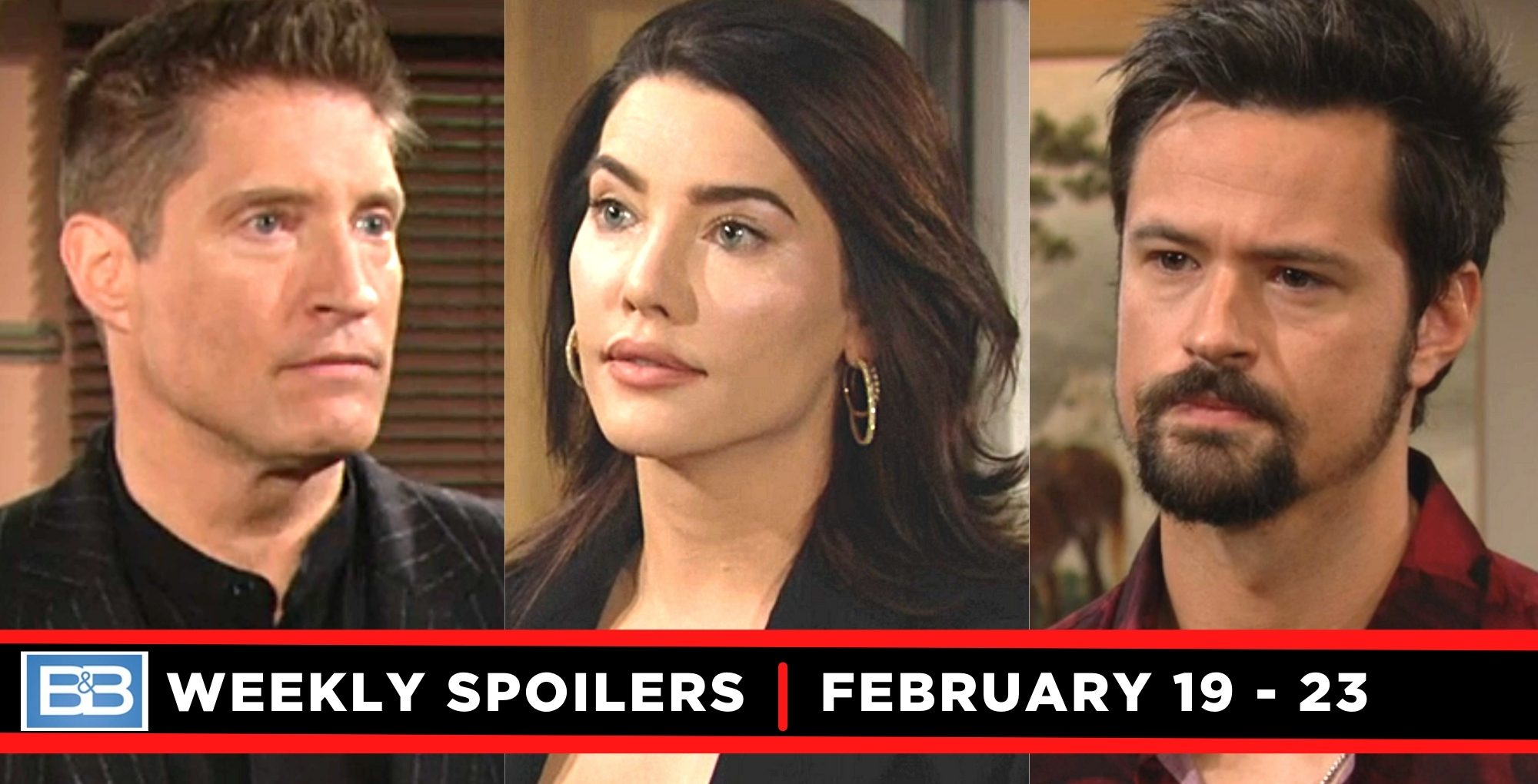 the bold and the beautiful spoilers for the week of february 19-23, 2024, deacon, steffy, and thomas.