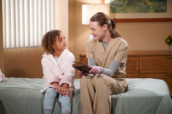 claire and a visitor on the young and the restless.