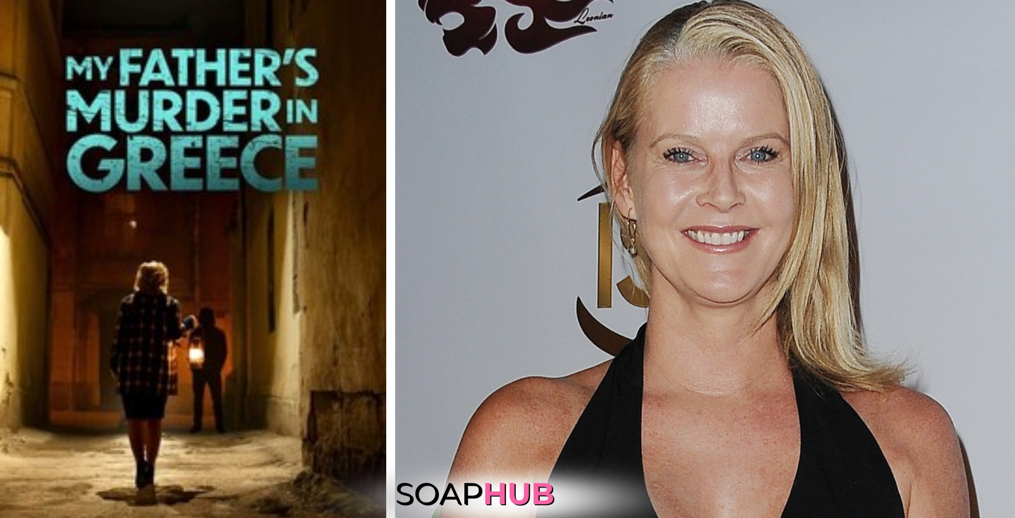 Maeve Quinlan My fathers Murder in Greece Soap Hub logo