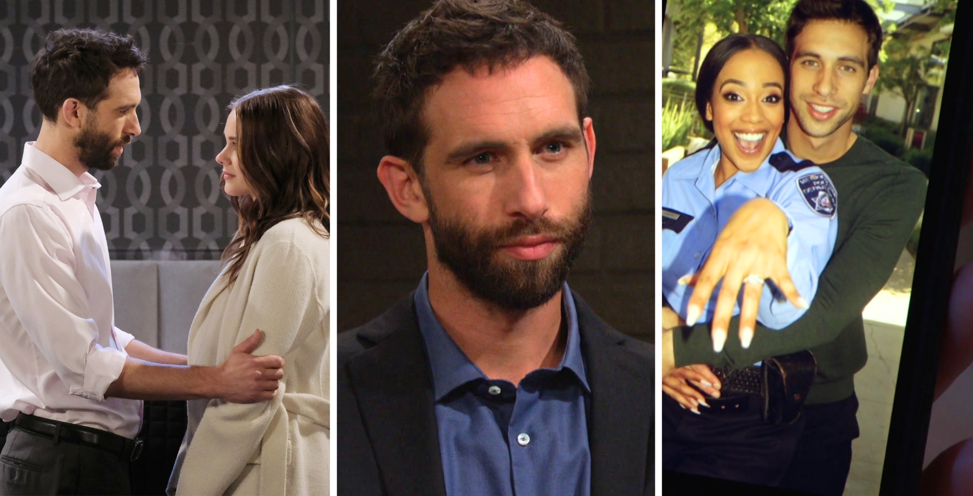 days of our lives collage for social media story 3.06.24, everett lynch, jada hunter, stephanie johnson