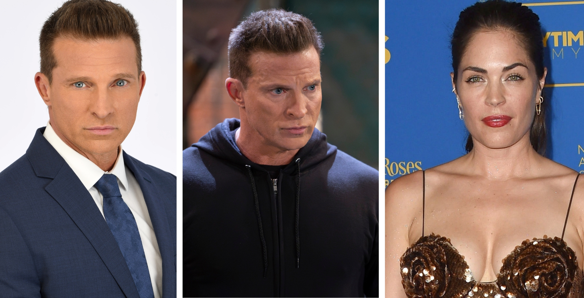 steve burton, jason morgan, and kelly thiebaud from general hospital.