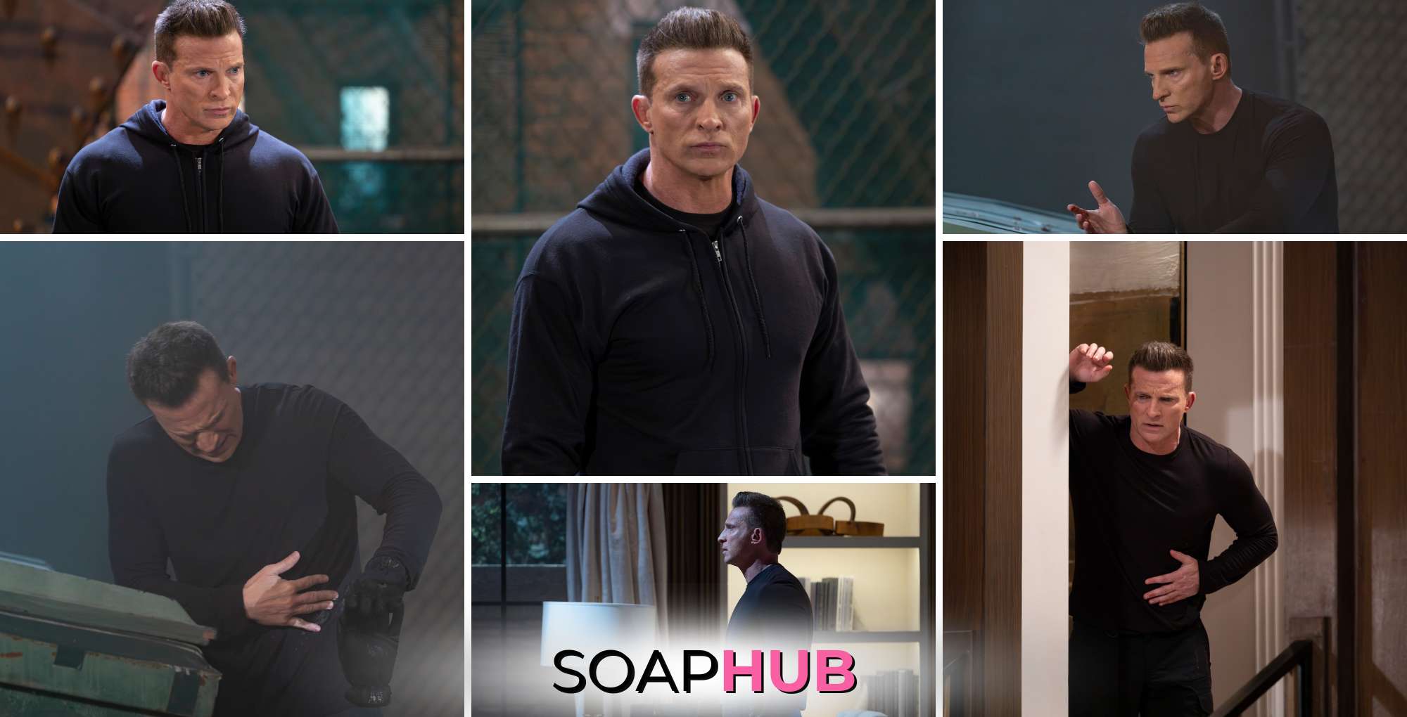 Collage of Jason on General Hospital with the Soap Hub logo across the bottom.