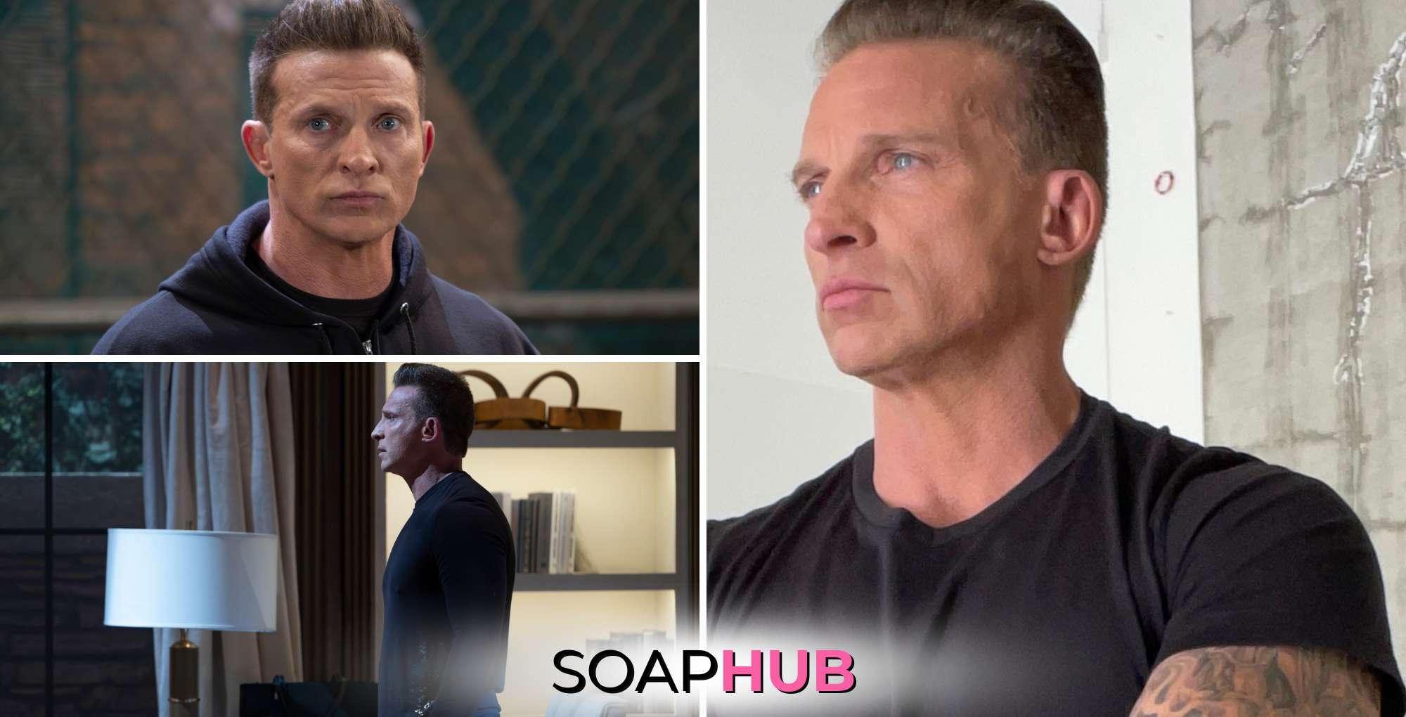General Hospital's Steve Burton as Jason with the Soap Hub logo across the bottom.