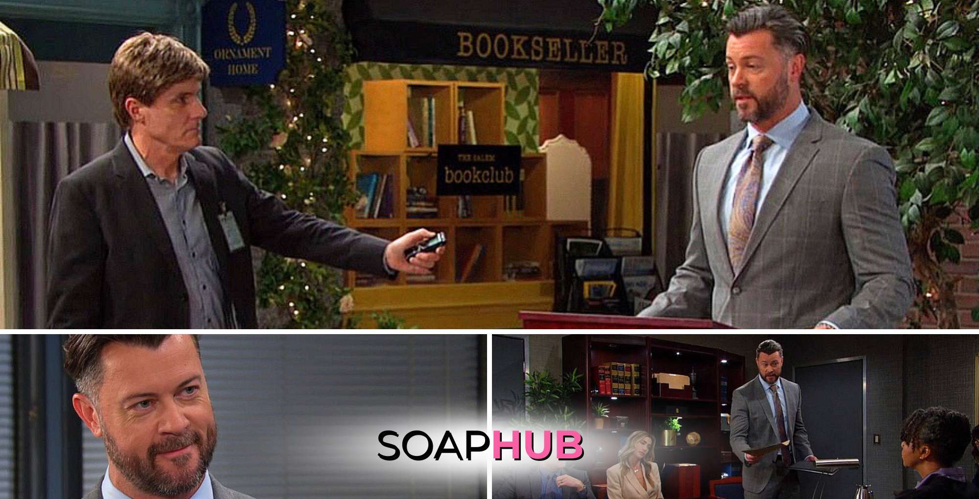 Days of of Lives recap for April 15 with EJ and the Soap Hub logo across the bottom.