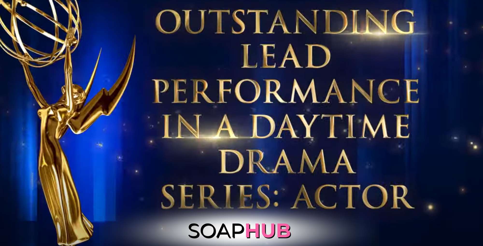 Daytime Emmys 2024 Outstanding Lead Actor Nominees with the Soap Hub logo across the bottom.