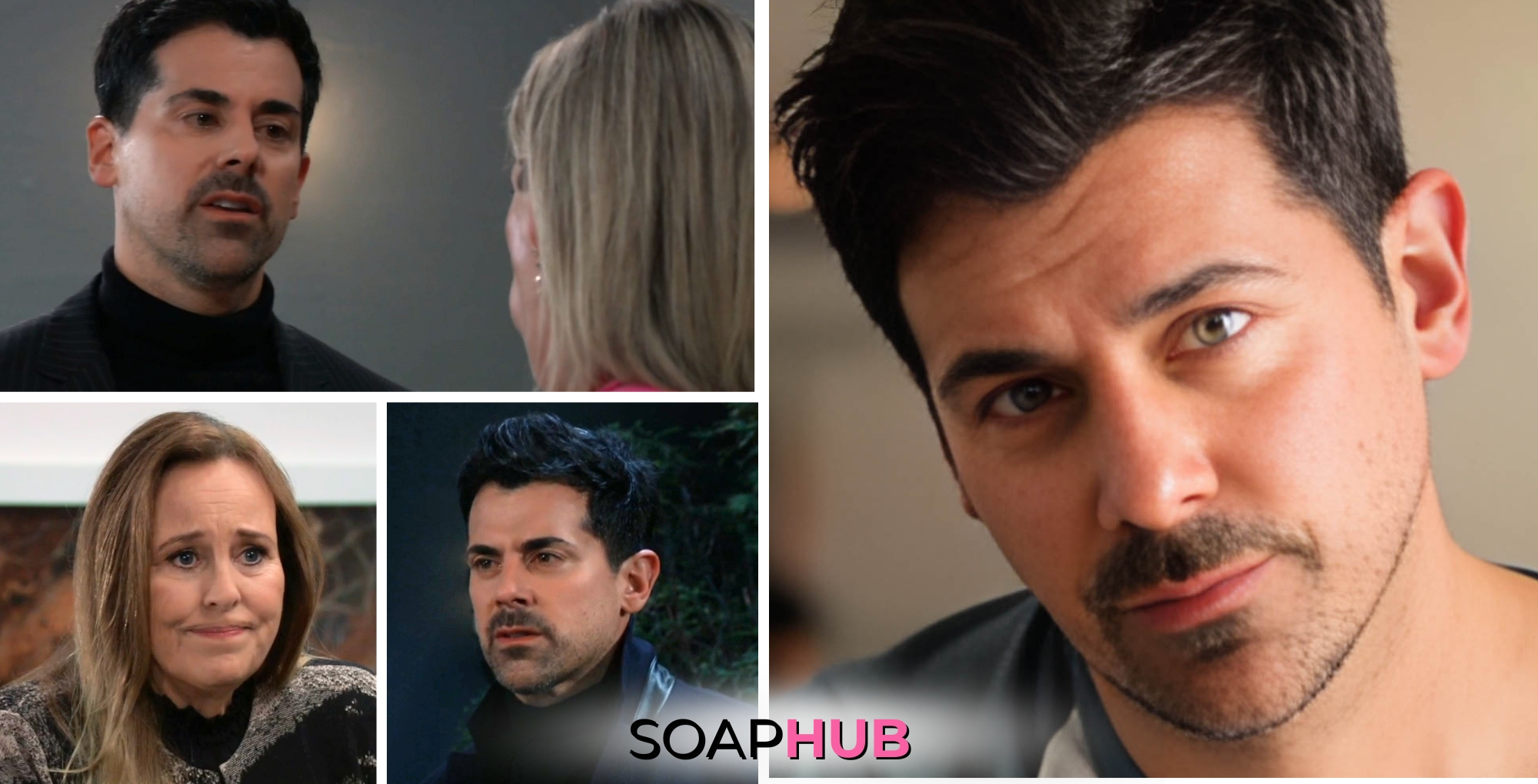 Adam Huss Nikolas Ava Laura Soap Hub logo
