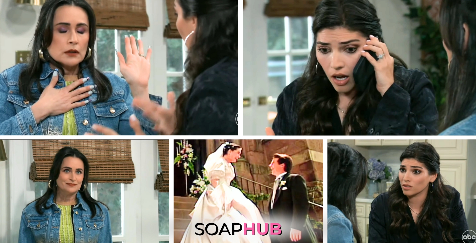 Brook Lynn and Lois on the April 5, 2024 episode of General Hospital with the Soap Hub logo across the bottom.