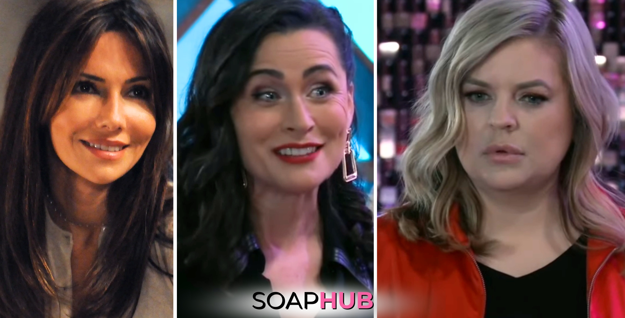 Brenda, Lois, and Maxie on General Hospital with the Soap Hub logo across the bottom.