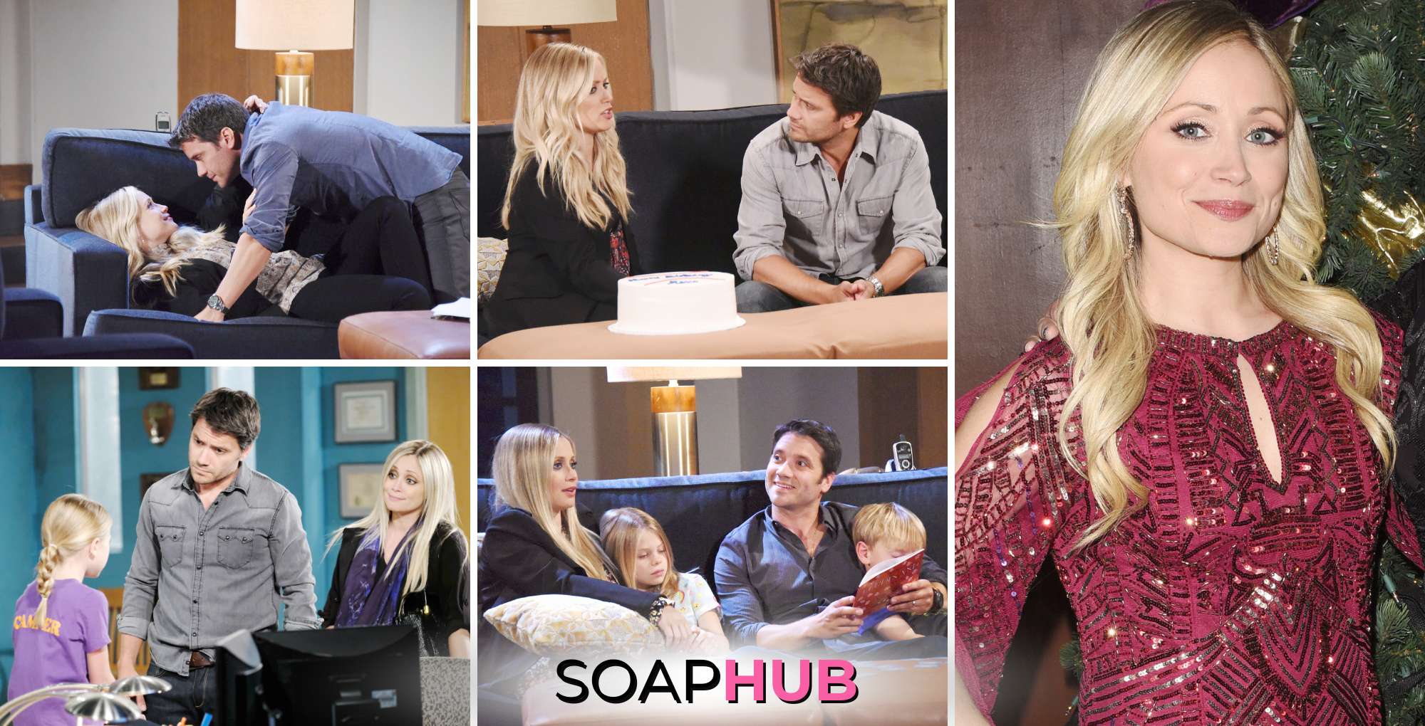 Lulu from General Hospital with the Soap Hub logo across the bottom.