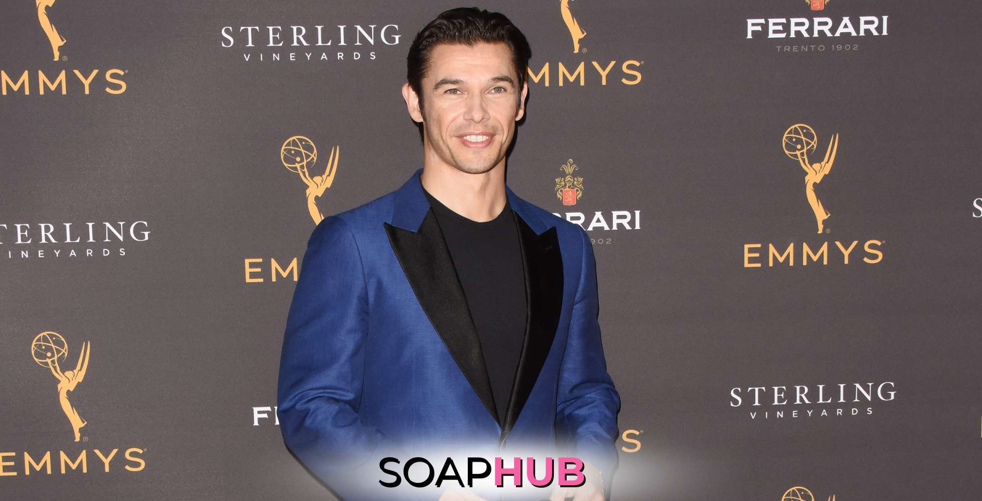 Paul Telfer with the Soap Hub logo across the bottom