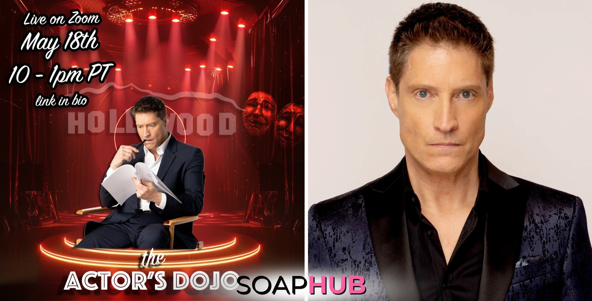 Sean Kanan acting seminar Soap Hub logo