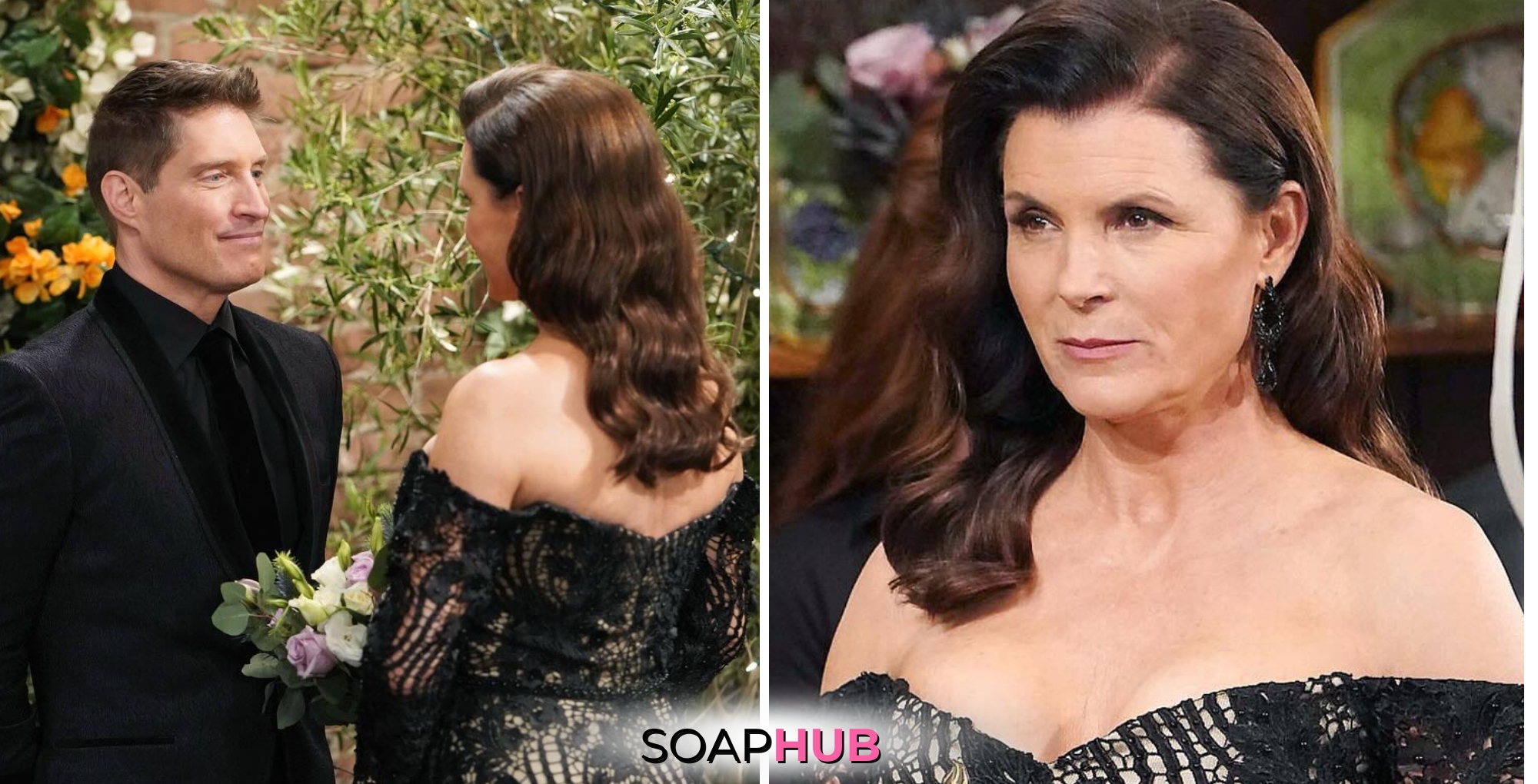 Bold and the Beautiful Spoilers for Thursday, May 23, Episode 9278 Features Deacon and Sheila with the Soap Hub Logo Across the Bottom.