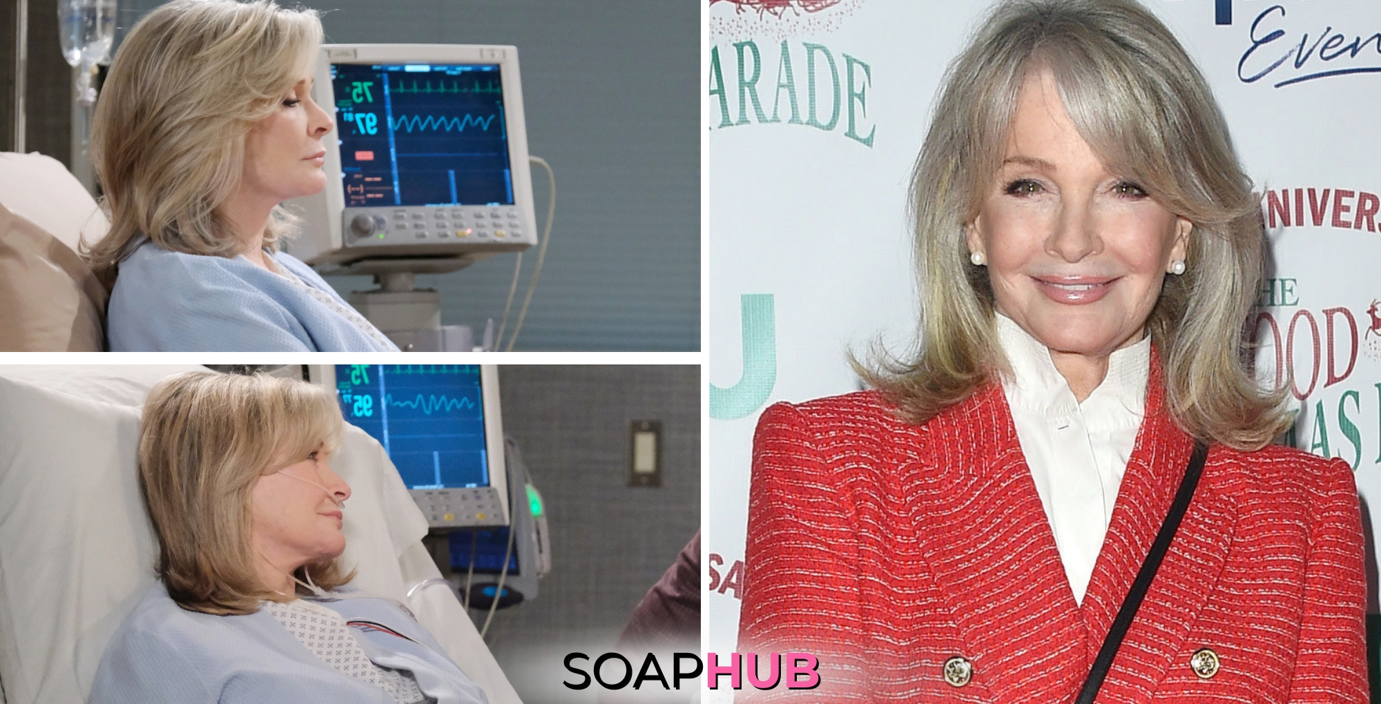 Deidre Hall Soap Hub logo Marlena sick.