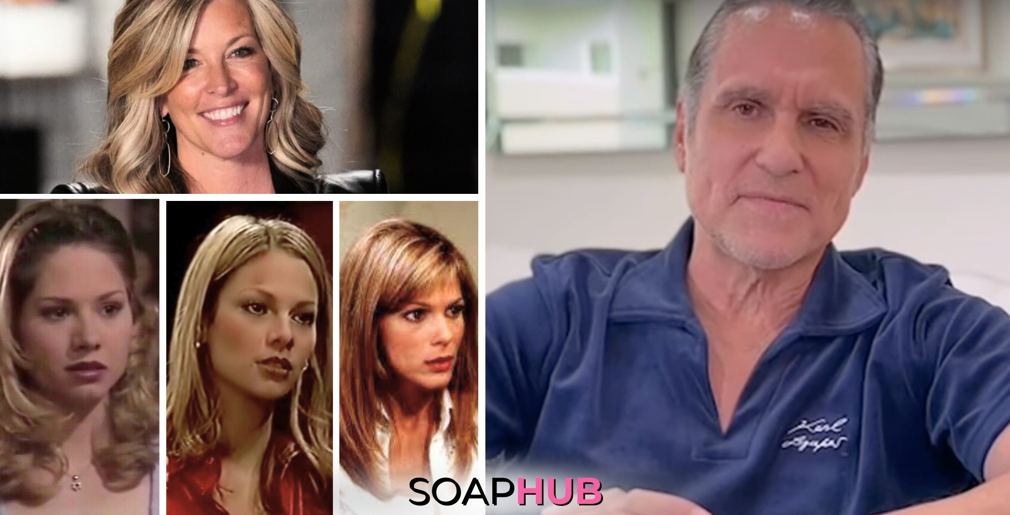Maurice Benard, Laura Wright, Sarah Brown, Tamara Braun, and Jennifer Bransford from General Hospital with the Soap Hub logo across the bottom.