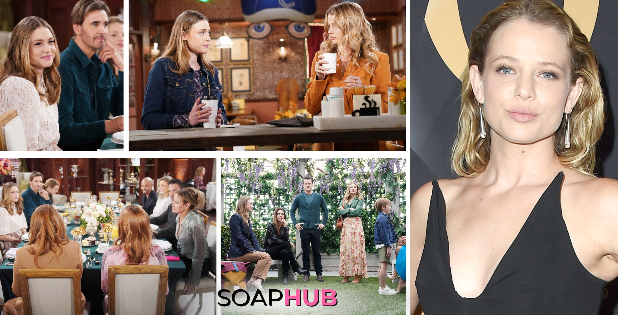 Allison Lanier Newman family Claire, Soap Hub logo
