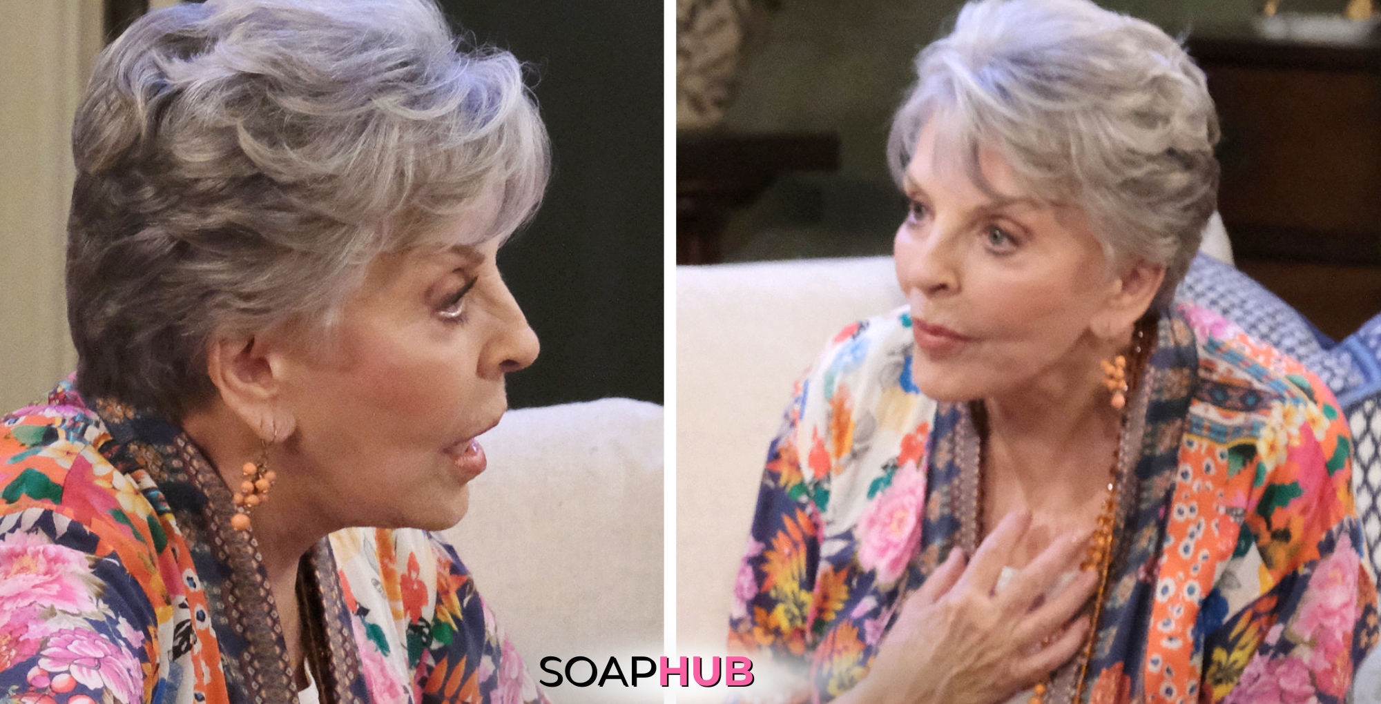 Soap Hub spoilers for June 14 feature Julie and the Soap Hub logo.