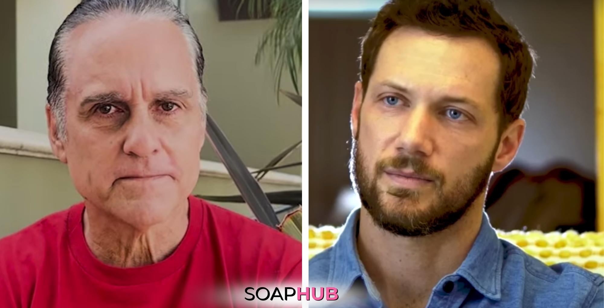 Maurice Benard and Johnny Wactor with the Soap Hub logo across the bottom.