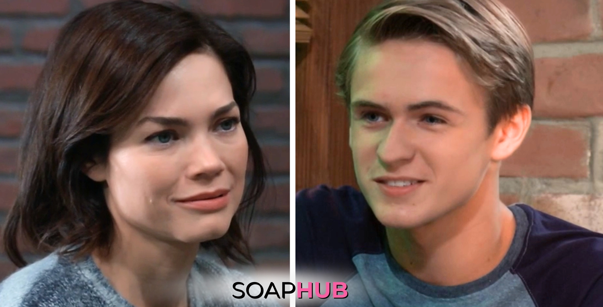 General Hospital spoilers for Tuesday, June 11, 2024, featuring Elizabeth and Jake, Soap Hub logo near bottom of image.