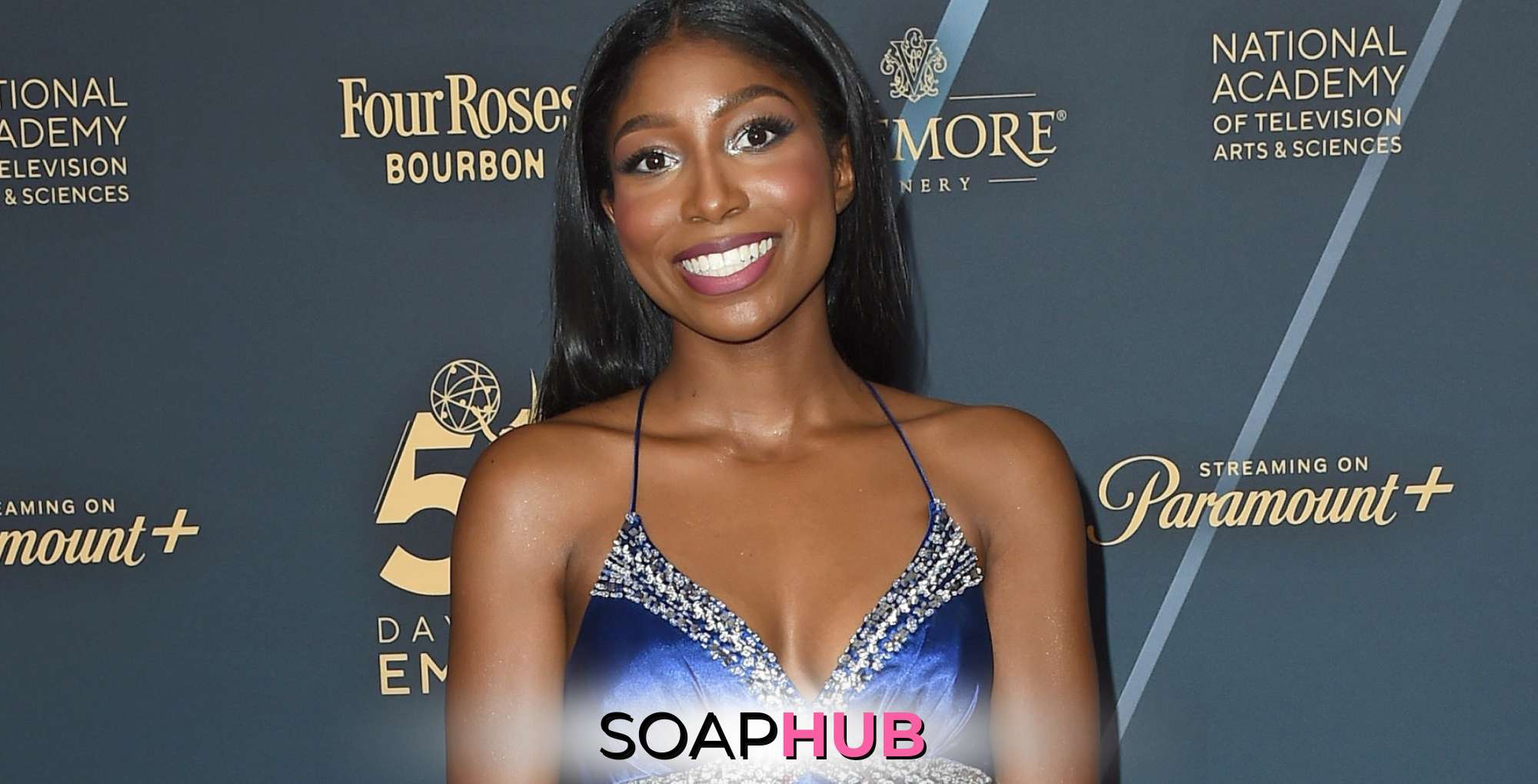 Image of General Hospital's Tabyana Ali, with Soap Hub Logo at the bottom