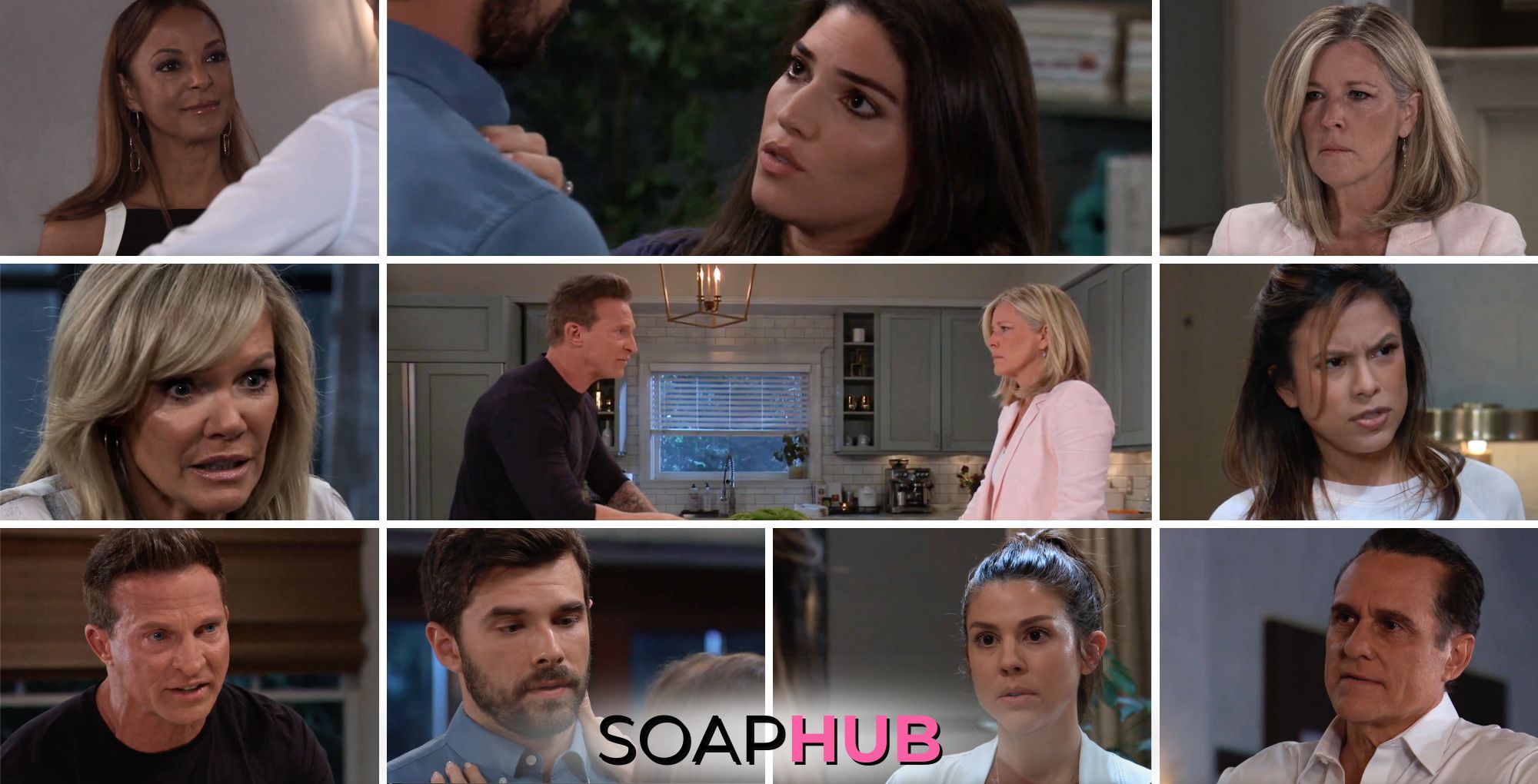 General Hospital preview collage for Friday, June 28, 2024, episode, with the Soap Hub logo across the bottom.