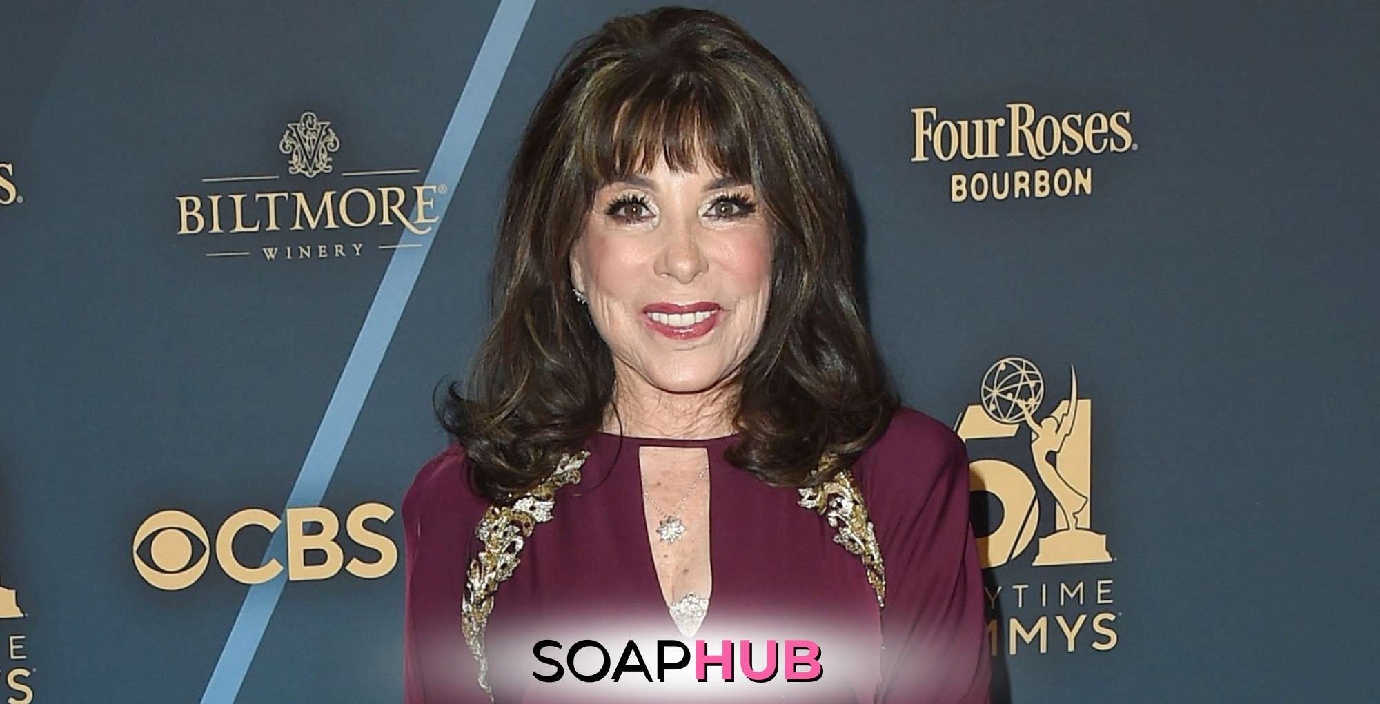 Kate Linder with the Soap Hub logo across the bottom.