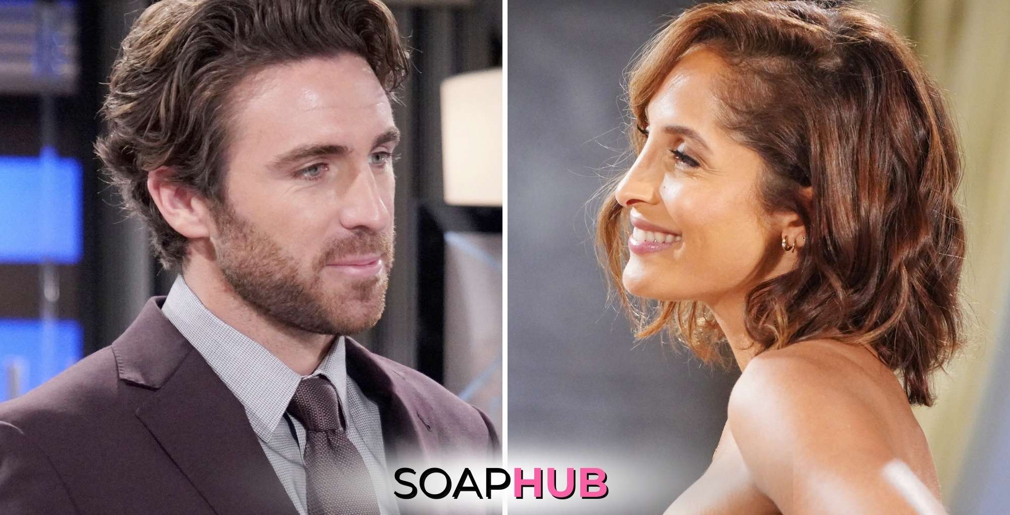 Young and the Restless Chance, Lily and the Soap Hub logo.