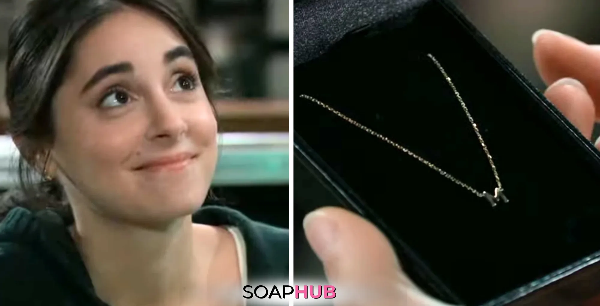 Molly on the November 14, 2024 episode of General Hospital with the Soap Hub logo across the bottom.