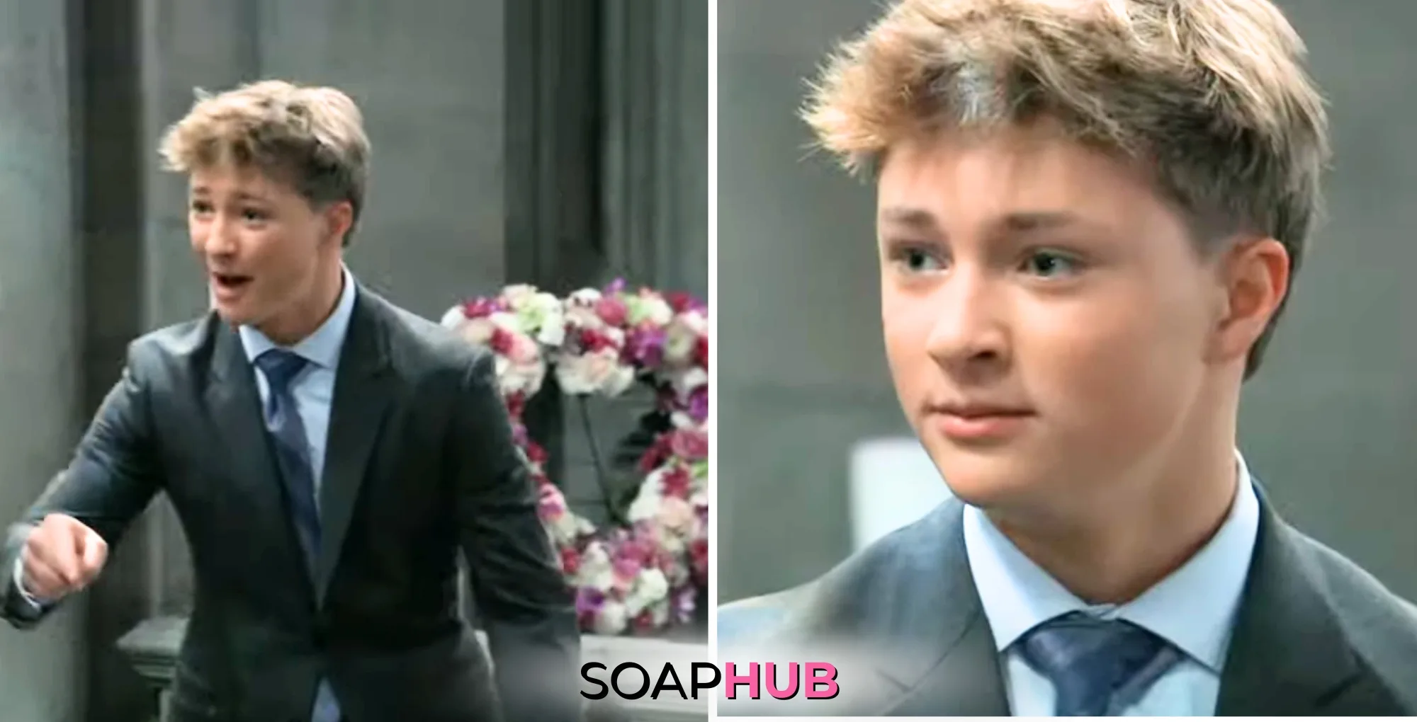 Danny on the November 18, 2024 episode of General Hospital with the Soap Hub logo across the bottom.