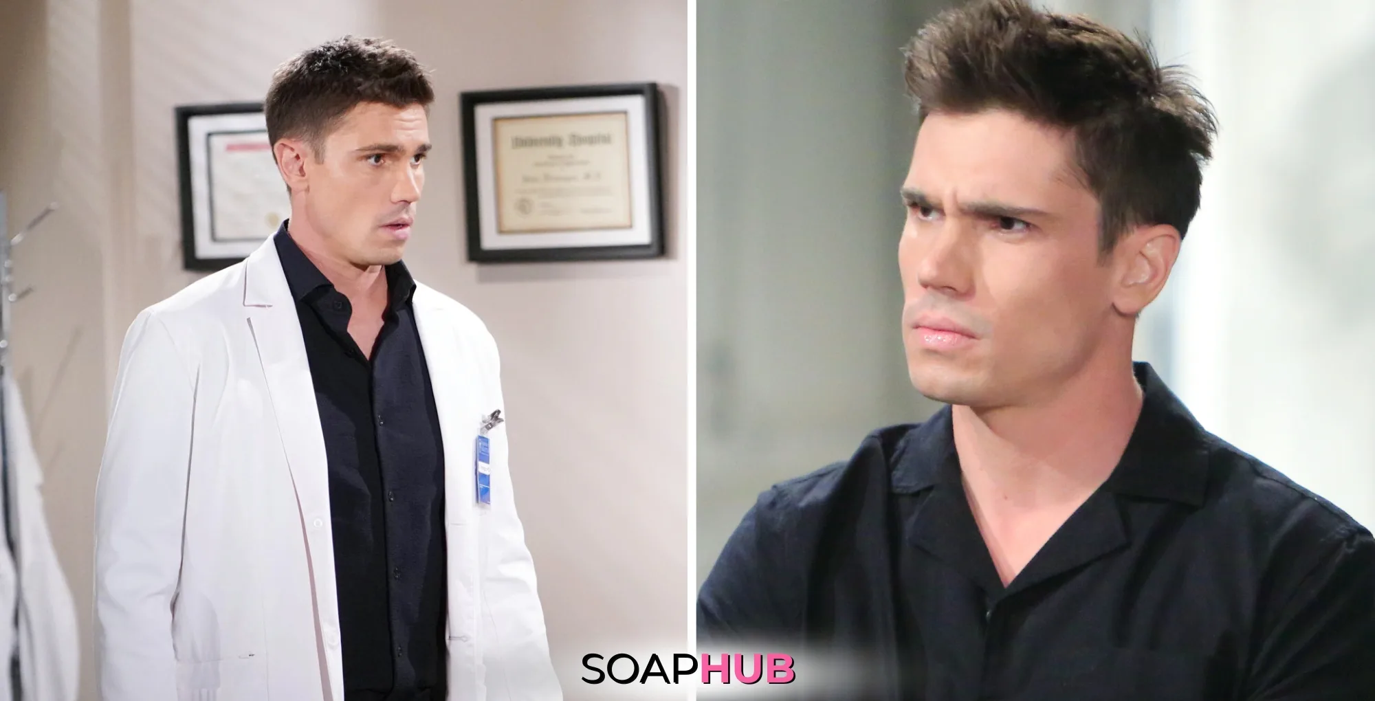 Bold and the Beautiful Must Watch Moments January 29: Finn with the Soap Hub logo.