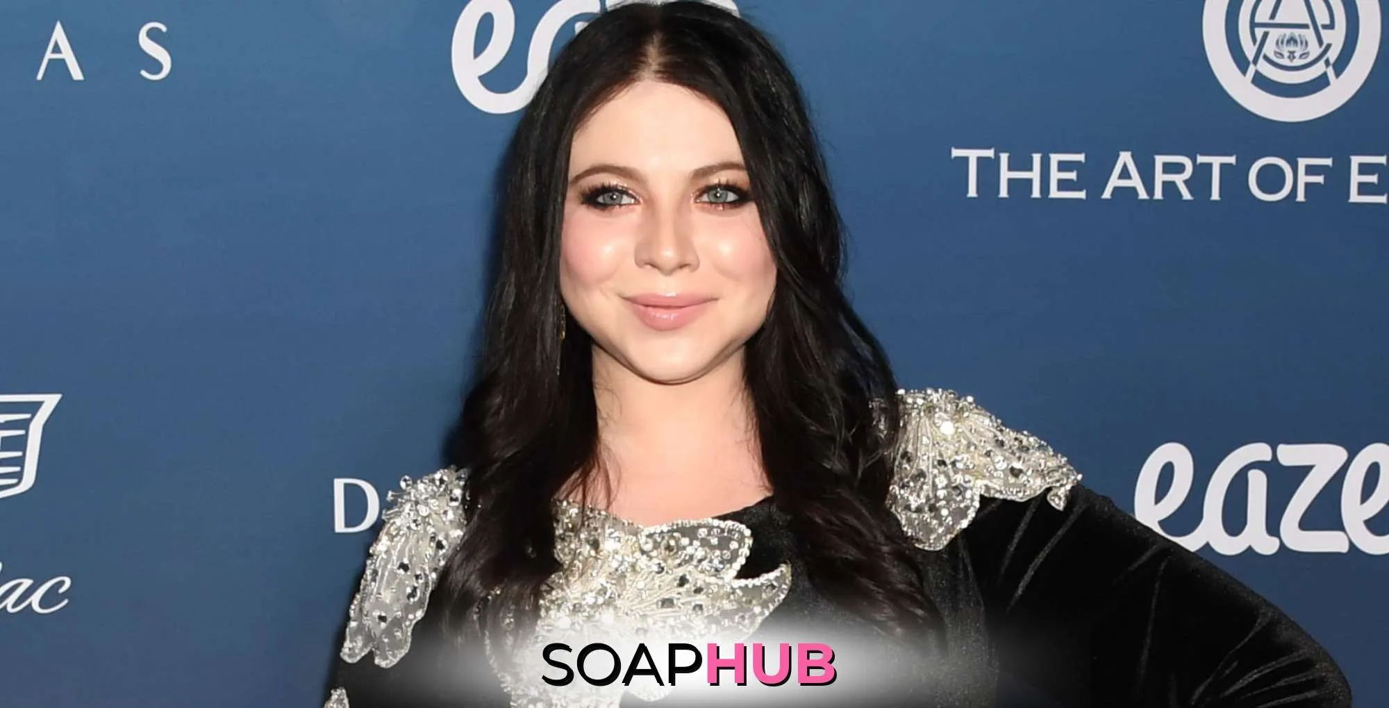 All My Children Michelle Trachtenberg with the Soap Hub logo.