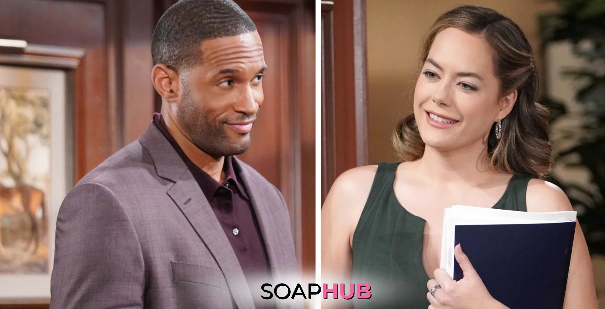 Bold and the Beautiful: Did Carter blow up Hope's head with the Soap Hub logo.