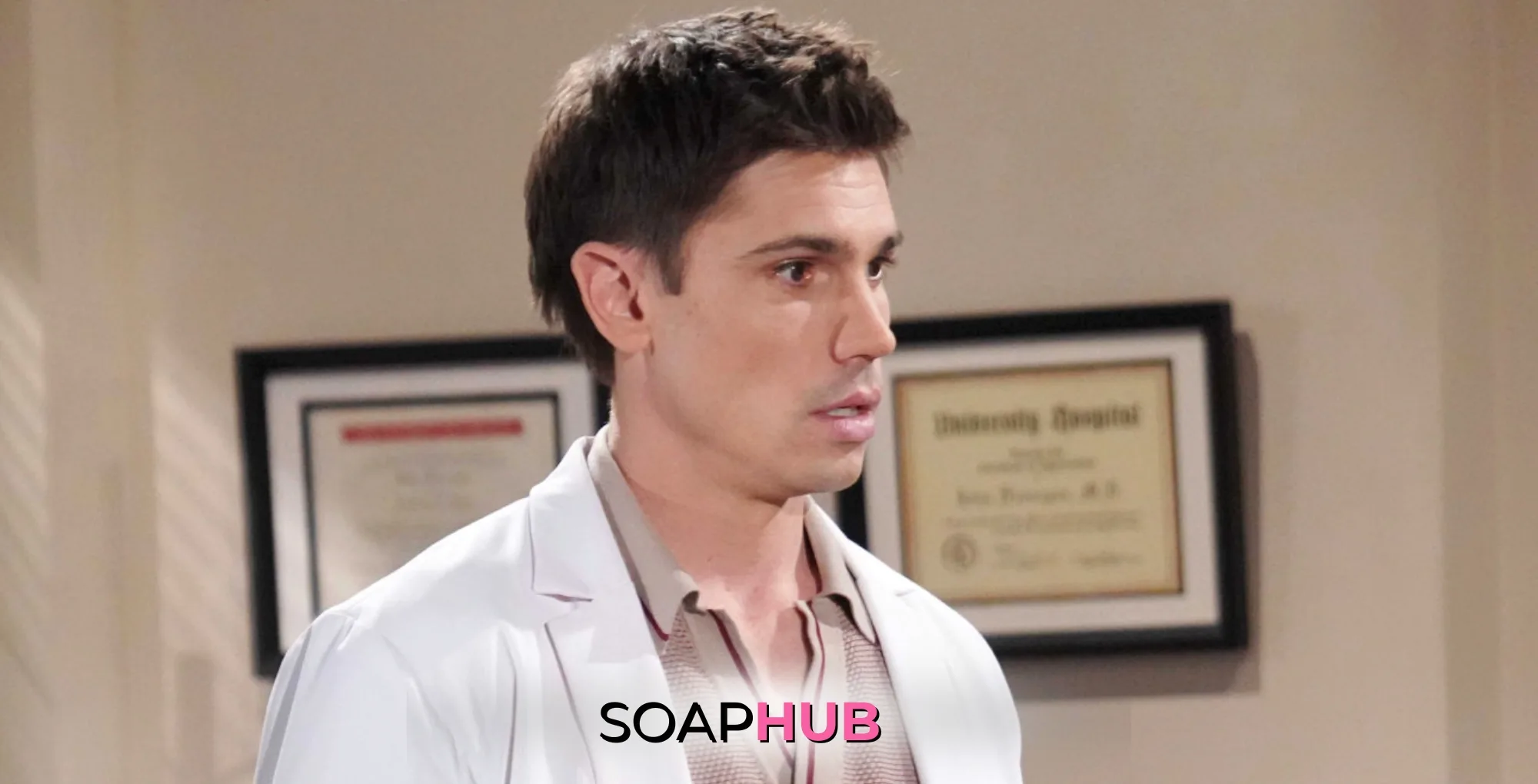 Bold and the Beautiful Finn repeats past mistakes with the Soap Hub logo.