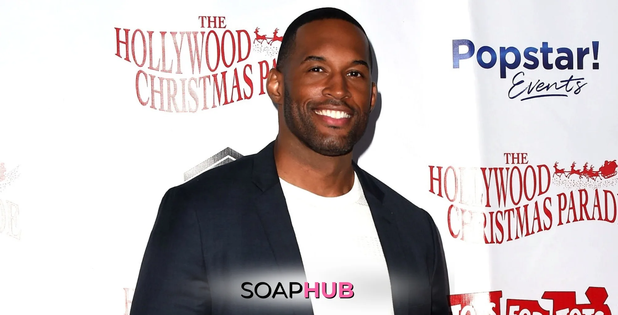 The Bold and the Beautiful's Lawrence Saint-Victor with the Soap Hub logo across the bottom.